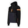 CMP | Giacca Sci in twill con cappuccio staccabile Uomo - Nero/Arancio