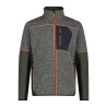 CMP | Pile knit-tech jacquard inserti su spalle - Olive/Antracite