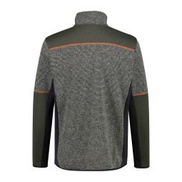 CMP | Pile knit-tech jacquard inserti su spalle - Olive/Antracite