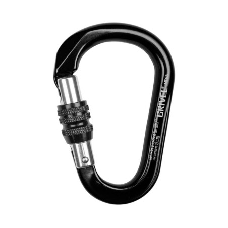 Grivel | Mega K6N Moschettone HMS a leva a vite - Nero